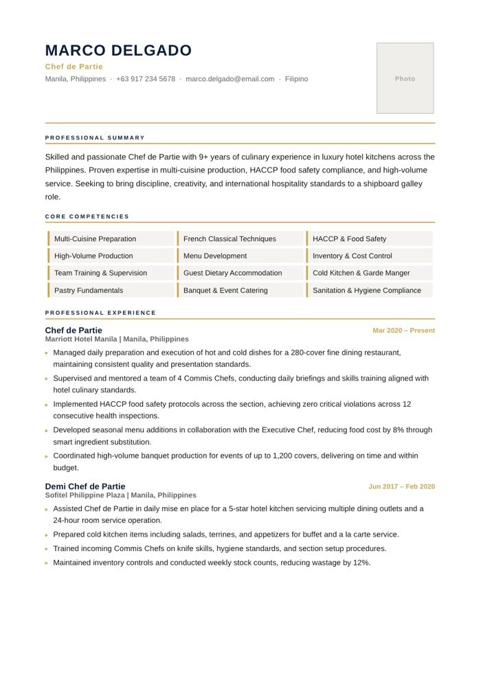 Classic CV template